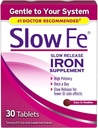 Slow Fe Iron Supplement Tablets for Iron Dificiency, 30 Count (Pakning med 3)