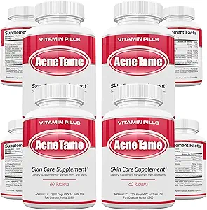 Acne piller Supplement- Clear Skin Vitaminer Pill til olieagtig hudbehandling, Hormonal Blemishes, Anti Spots & Cystic Acnes Kosttilskud til kvinder, mænd, Teens & Adults- 240 Oral tabletter