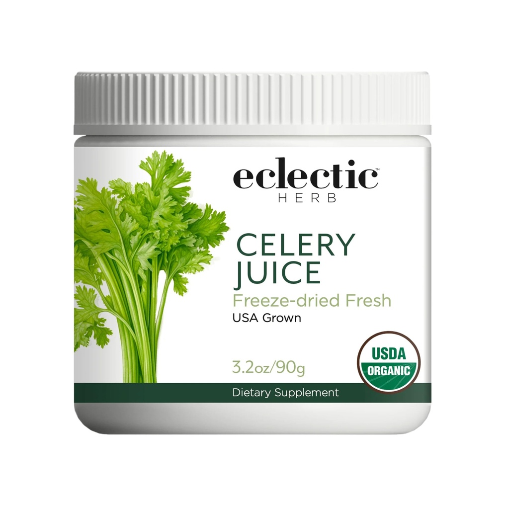 Eclectic Herb - Celery Juice Powder ttesmå 124; Nutritional Supplement- 124; Hydration + Wellness Support, Vitaminer + mineral - 124; Fryse Tørret, USDA Organic, Non- GMO, Vegan (3,2 oz - 124; 90 g)
