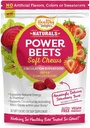 Sunde Delights Naturals Power Beets Soft Chews, Lækre Jordbær Burst, Koncentreret Superfood supplement, Understøtter Cirkulation, Naturlig Energi & Stamina, 30 Greve