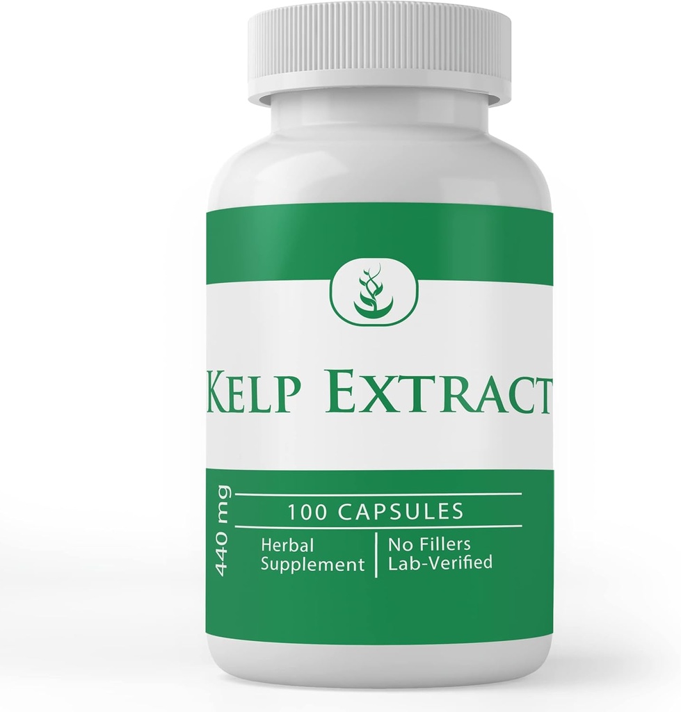 PURE ORIGINAL INGREDIENSER Kelp Extract, (100 kapsler), Pure, Ingen tilsætningsstoffer eller fyldstoffer, Lab Verified