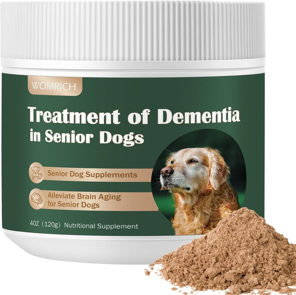 Senior Hund kosttilskud Hundedemenuer Supplement Mushroom pulver til hunde 120g