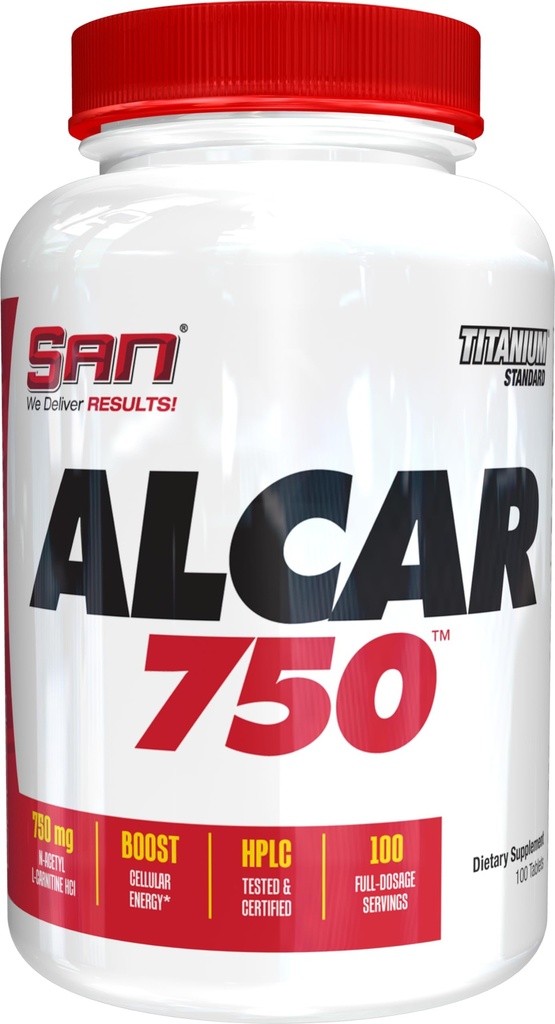 Alcar 750 - Pure Acetyl L- Carnitin til energi, Focus, og fedt Metabolisme 100 Servering
