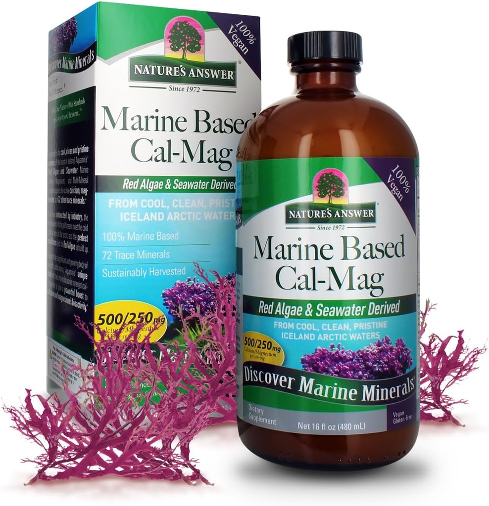 Naturens svar Marine baseret Calcium Magnesium, Vanilla Cream, 16- Ounce Beeg 124; Natural ImmunoSupport â 124; Beholder sunde ben â 124; Promote Heart Health â 124; Muscular Function Support
