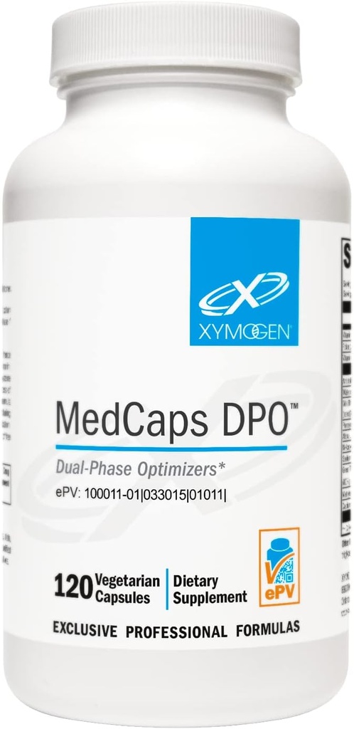 XYMOGEN Medcap DPO - Dual Fase Optimizers for Lever Detox, Rense og Sundhed - Leverstøtte tillæg med mælk tidsel, Alpha Lipoic Acid og Artichoke Extract - Vegetar (120 kapsler)
