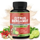 Cadane Citrus Bergamot Supplement kapsler med Berberine, Olive, Guggul, Hvidløg, Pine Bark, Black Pepper - 150 Caps til 5 Måneder Supply