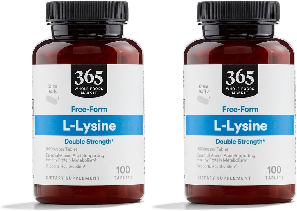Whole Foods Market, L- Lysin Double Strength, 100 ct (pakke med 2)