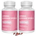 Liposomal Glutathione Softels 1500MG, Reduceret Glutathion tillæg med C-vitamin, Bedre Absorption, Non- GMO Kraftig antioxidant til sund aldring, Detox, immunforsvar, 120 Softgels