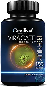 Viracate immunforsvar Supplement # 124; med Monolaurin, Olive Leaf Extract, Cat 's Claw, & Lysin # 124; Antimikrobielle egenskaber # 124; 150 kapsler