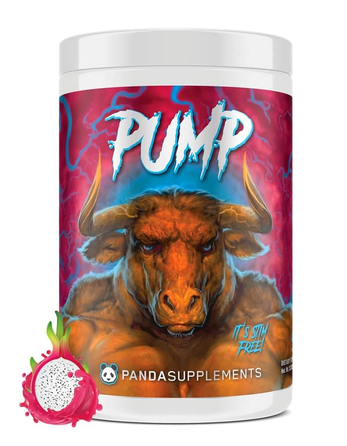 Underground Bio Labs Panda Supps Pump, Pre- workout, No- Clup Formel w / 10G L- Citrullin Malate, Alpha GPC, Lions Mane, CognatiQ ™, VasoDrive- AP ® 40 Scoops (Rainbow Dragonfruit)