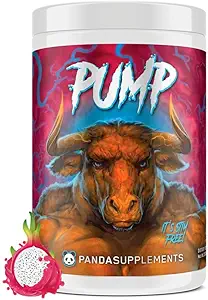 Underground Bio Labs Panda Supps Pump, Pre- workout, No- Clup Formel w / 10G L- Citrullin Malate, Alpha GPC, Lions Mane, CognatiQ ™, VasoDrive- AP ® 40 Scoops (Rainbow Dragonfruit)