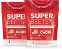 Humann SuperBeets Heart Chews Advanced - 100 mg CoQ10 Plus Beetroot & Grape Seed Extract, 120 Greve