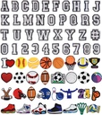 Bogstaver Numre og Sport Dekoration Charms, Basketball Baseball Hockey Softball Fodbold gave til drenge Kids Teens og voksne