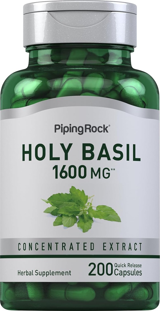 Piping Rock Holy Basilikum Kapsler 124; 1600 mg