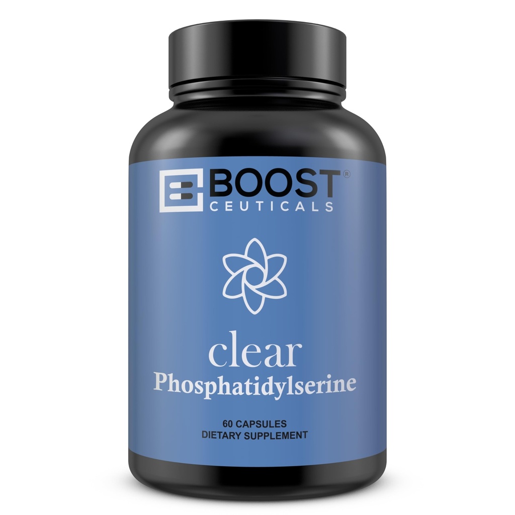 BoostCaces Phosphatidylserine 500mg Complex - Vegan Brain Sleep Support - Phosphatidylserine 100mg Plus Ginko Biloba, Gotu Kola & mere - Ingen Stearates Non- GMO Gluten Free 90 Ct