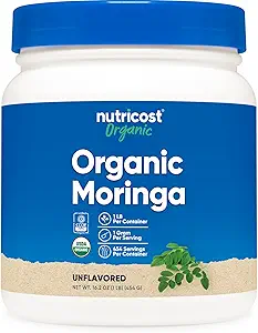 Nutricost Organic Moringa Powder 1LB (16oz) - Gluten Free, Non- GMO, Vegetarisk Friendly