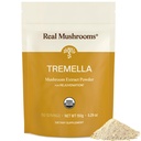 Rigtige svampe Tremella Mushroom Powder - Organic Tremella Uddrag fra Fruiting Body - for Daglig Wellness Routine - Vegan, Non- GMO, Ingen Fillers - 150 Servering Mushroom Blend Kosttilskud
