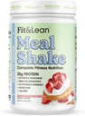 Fit & Lean Meal Shake, Fat Burning Meal Replacement, Protein, Fiber, Probiotics, Strawberry Shortcake, 0.8 lbs (365 g),10 Servings Per Container
