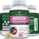 TRUTHENTICS Quercetin med bromelain og zink 1050mg - Premium Zink Quercetin Kosttilskud til immunforsvar, luftveje og sæsoniske hjælpemidler - ikke-GMO, Gluten Free - 60 Veggie kapsler