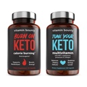 Vitamin Bounty Tune din Keto og brænde på Keto Bundle - Keto Multivitamin, Calorie Burning for kvinder og mænd, Premium Raspberry Ketoner, Energistøtte - Bundle 60 Capsule Hver