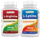 Bedste Naturals L- Arginin 500mg & L- Lysin 500 mg
