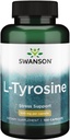 Swanson L- Tyrosine - Aminosyretilskud til fremme af stress støtte, kognitiv funktion, og mental Klarhed - Hjælper støtte samlede hjerne sundhed - (100 kapsler, 500mg hver)