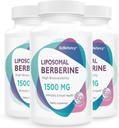 Berberine HCL Supplement 1500mg - Høj biotilgængelighed Liposomal Berberine kapsler til kvinder og mænd, AMPK Activator for cardiovaskulær sundhed, sukkerfri, non-GMO, 180 Softgels