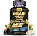 Shilajit og Sea Moss Combo Pure Shilajit til mænd og kvinder Himalayan Shilajit Kapsler Ekstra Styrke med Lions Mane, Rhodiola Rosea, Ashwagandha, Cordyceps, Ginseng Plus gurmerisk