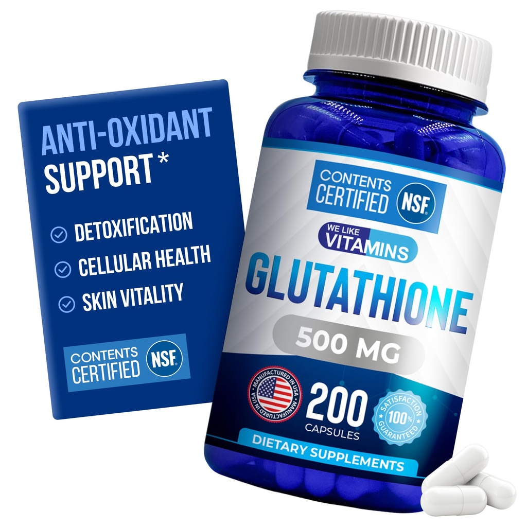 Vi kan godt lide Vitaminer og 124; NSF Certified Glutathione Supplement; Fremstillet i USA; Højt biotilgængeligt; L- Glutathione Antioxidant Support