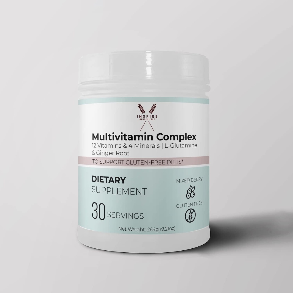 multivitamin pulver, Celiac supplement, gluten frie vitaminer og mineraler - immunforsvar zink biotin b6 b2 niacin Calcium Natural jod kelp