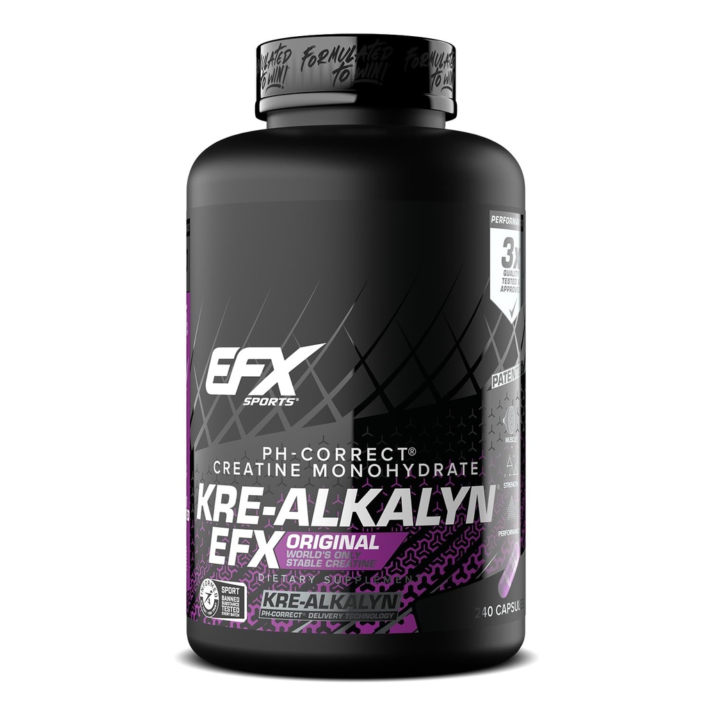 EFX Sports Kre- Alkalyn EFX Note 124; pH Korrekt Creatin Monohydrat Pill Supplement