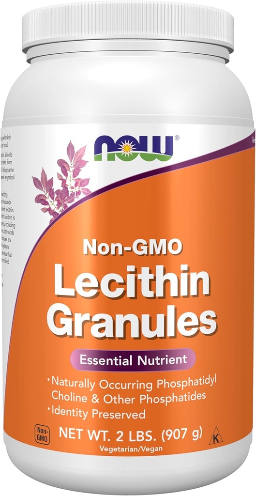 Now Foods Supplements, Lecithin Granulater med naturligt forekommende Phosphatidylcholin og andre Phosphatider, 2- Pound