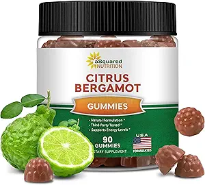 aSquared Nutrition Citrus Bergamot Gummies - Citrus Bergamot Extract Supplement 500mg Per Serving - Pure Gummy Alternativ til kapsler og piller