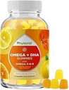 DHA Omega 3 Gummies for voksne - Lækker Chia Seed for Brain Omega 3 6 9 Supplement til inflammation, Energi & Insulin - Vegetarisk Essential Fedtsyretilskud til immunforsvar - 60 Chews