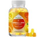 DHA Omega 3 Gummies for voksne - Lækre hørfrø til hjerne Omega 3 6 9 Supplement til inflammation, energi & insulin - Vegetarisk essentielle fedtsyrer Kosttilskud til immunforsvar - 60 Tæl