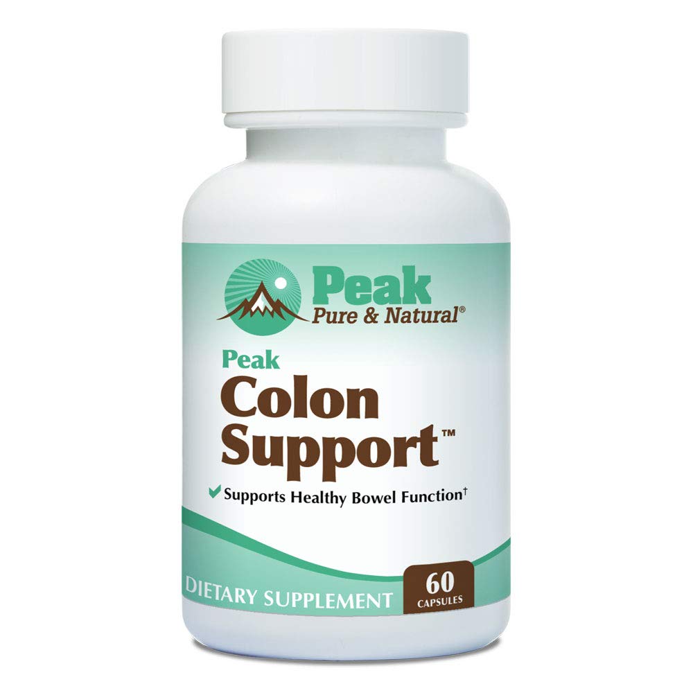 Peak Pure & Natural Colon Support - Colon Cleanse og Detox supplement til fordøjelsessygdomme - Gut Health Support med Inulin og Senna Leaf Ekstrakter - med fibre, Prebiotika, og Probiotika - 1 pakke