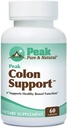 Peak Pure & Natural Colon Support - Colon Cleanse og Detox supplement til fordøjelsessygdomme - Gut Health Support med Inulin og Senna Leaf Ekstrakter - med fibre, Prebiotika, og Probiotika - 1 pakke