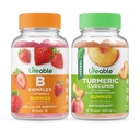 Lifeable B Complex + gurkemeje, Gummies Bundle - Great Tasting, Vitamin Supplement, Gluten fri, GMO fri, Chewable