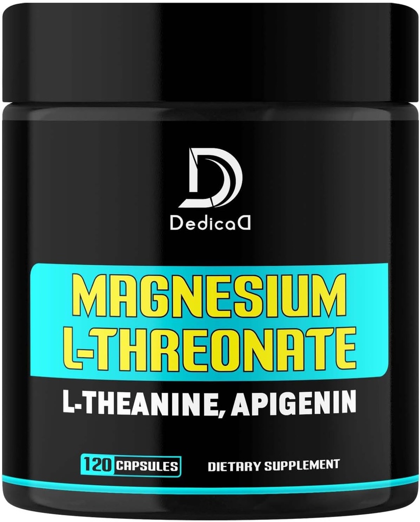 2250MG Magnesium L- Threonat w. L- Theanin & Apigenin - 120 kapsler - Triple Magnesium Complex supplement