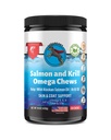 Wild Alaska Salmon Krill Oil Chews for Dogs - 120 Soft Treats - Omega 3 6 9 Fish Supplement EPA, DHA for Itch- Free Skin Coat Joints - Allergy Relief - Reducer hårspåner - Made in USA