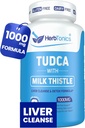 Herbtonics TUDCA 1000mg Liver Detox & Gallbladder Support – Milk Thistle & Pterostilbene Enhanced Bile Salt for Liver Cleanse, Healthy Bile Flow, and Digestive Health (60 Vegan Capsules)