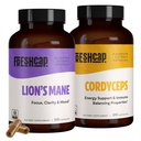 FreshCap Mushrooms Performance Bundle (Lions Mane Capsules and Cordyceps Capsules)