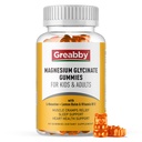 Magnesium Glycinat Gummies til børn og voksne - Magnesium Glycinat 300mg tyggetabletter - fremmer søvn, muskel, afslapning (60Count)