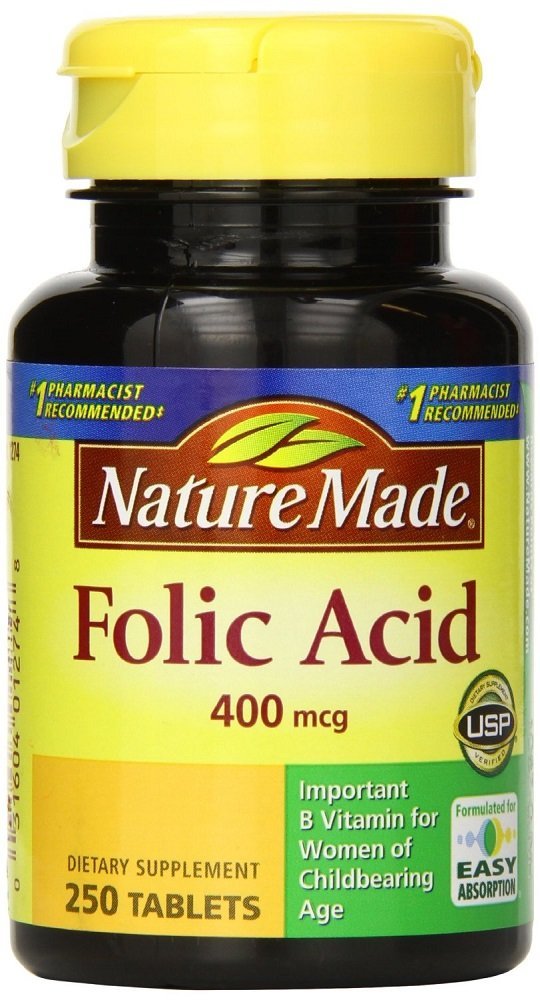 Natur Lavet folinsyre 400 mcg 250 greve (4 Pack)