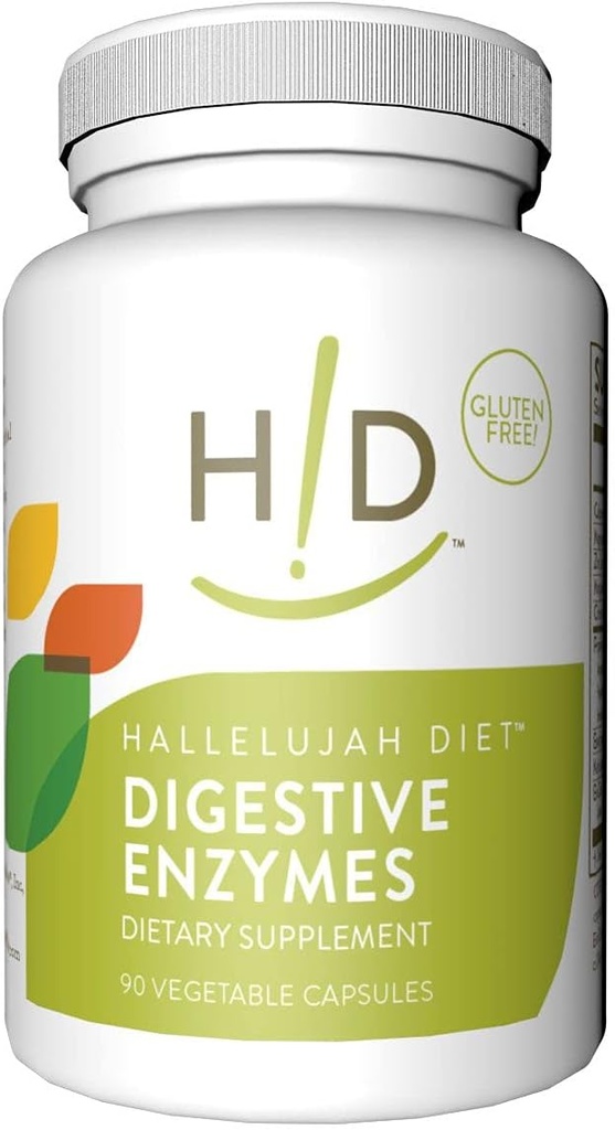 Hallelujah Diet - fordøjelsesenzymer, Multi- enzymer kosttilskud til kosttilskud & ernæringsmæssige Absorption, 90 kapsler