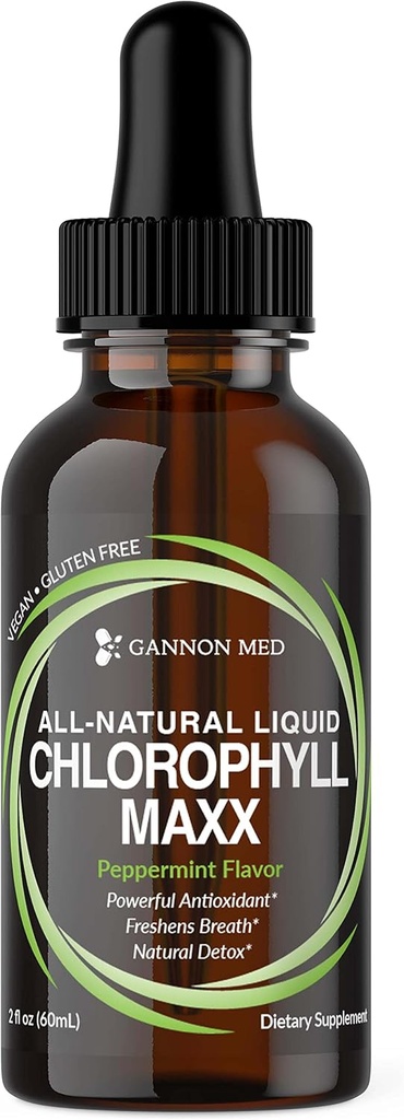 Chlorophyll Maxx - Liquid Chlorophyll - 2oz - Chlorophyll Liquid Drops - Chlorophyll - Intern deodorant - All Natural Liquid Chlorophyll - Energy Boost - Hjælper w / fordampning - Mint