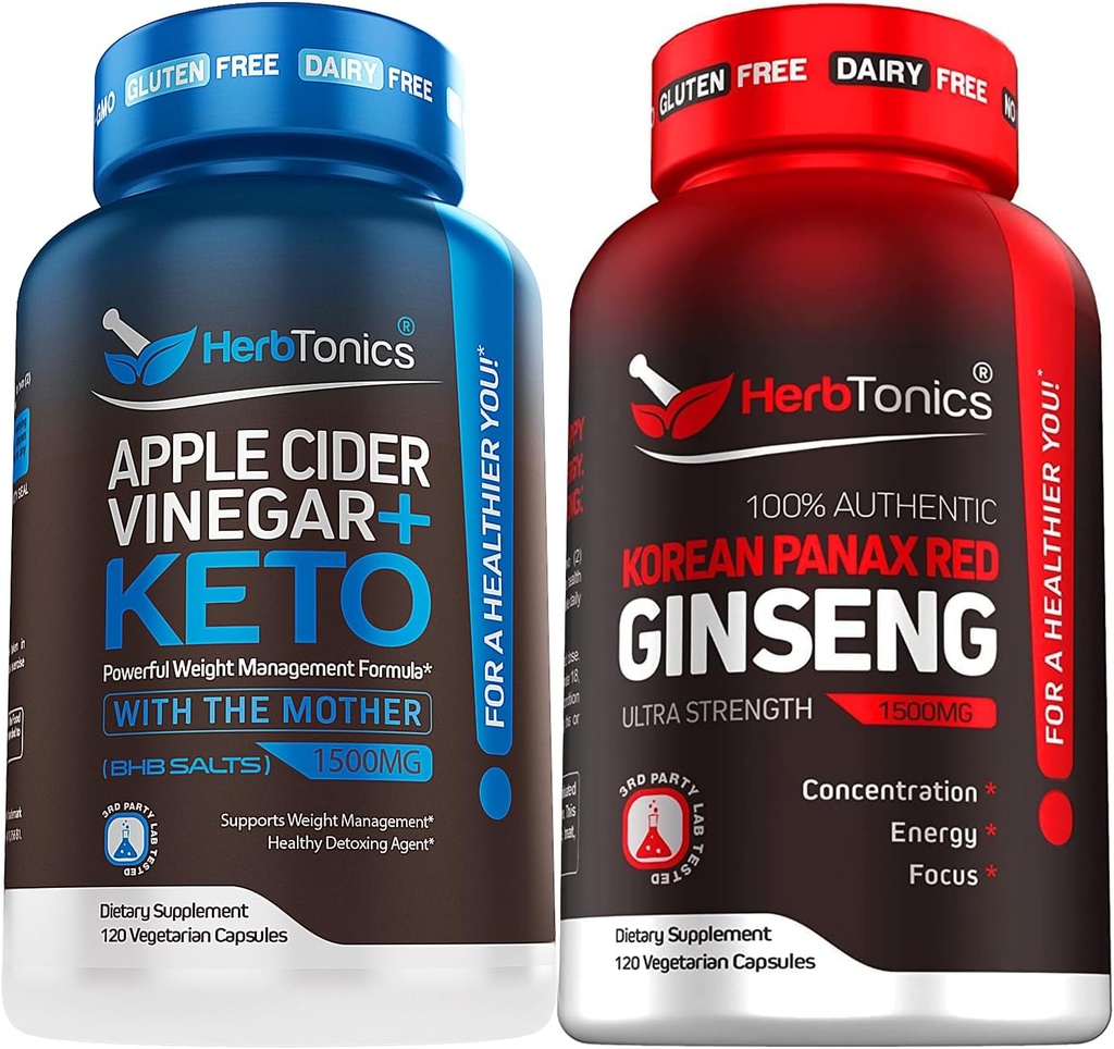 Herbtonics Apple Cider Vincious Capsules Plus Keto BSB
