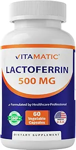 Vitamatisk lactoferrin 500mg - 60 vegetabilske kapsler fremmer sund immunfunktion