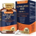 Totaria Alpha Lipoic Acid 1000mg - ALA Supplement Antioxidant for neuropati Support Nerve Health, Lever Detox, Antioxidant, Metabolisme og Cell Energy, Anti-Aging - Non-GMO, Gluten Free, Vegan Safe