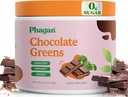 Green Superfood Powder Kids Drinks - Yummy Chocolate Green Superfood Powder for Kids - Sugar- Free Chocolate Mix Green Kosttilskud - Daily Green with Spirulina & Chlorella - 60 Servere